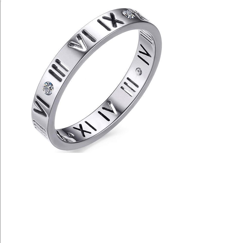 NWT Stainless Steel Ring - Roman Numerals